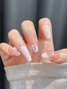 200个/包 马卡龙色3D蝴蝶结美甲饰品 - 多色 - 适用于DIY美甲、亚克力和树脂美甲 - 无异味，多功能美甲装饰配件，美甲装饰品 - 彩色 - 查看 4