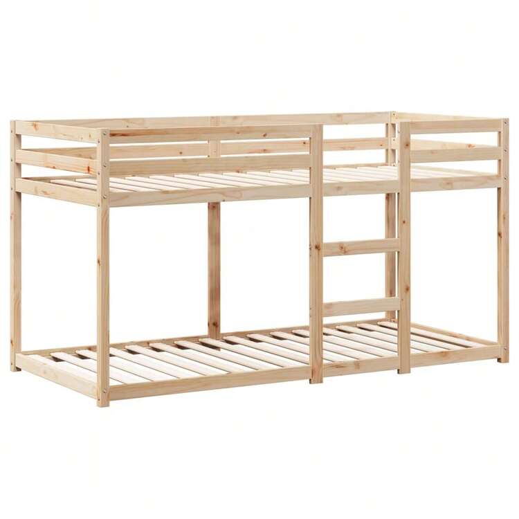 vidaXL Lit superposé sin materiales 90x200 cm madera de pin macizo - Marrón - Añade 5