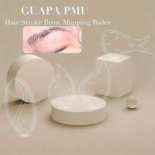 眉形定位尺 1分钟眉形塑造尺模板 快速绘制半永久纹眉 仿真眉毛 眼线 微针纹眉 永久化妆模板 - 彩色 - 查看 1