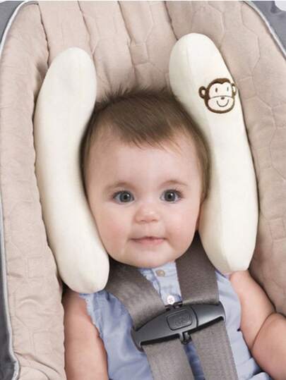 1 chiếc gối tựa đầu an toàn cho bé, gối kê cổ cho xe đẩy trẻ sơ sinh, đệm đỡ đầu hình quả chuối cho ghế ô tô, người bạn đồng hành khi đi du lịch cho bé, giúp cố định đầu và hỗ trợ giấc ngủ.