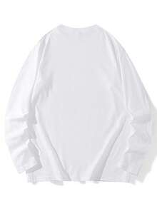 1pc Women's Casual Loose Cute Puppy Pixel Print Crew Neck T-Shirt, Sweet Girl Style, Spring 2026 New Arrival - White - View 5