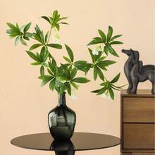 M.S MO SHI HOME FURNISHINGS 1 Piece Artificial Water Stone Banyan Branch, Artificial Flower, Realistic Water Stone Banyan Branch - Long Stem, Very Suitable For DIY Vase Flower Arrangement, Home Decoration, Desktop Decoration, Center Decoration, Wedding Decoration, Valentine's Day, Birthday Gift, Graduation Ceremony, Garden, Room Decoration, Living Room, Bedroom, Holiday Party, Artificial Plant - Multicolor - View 2