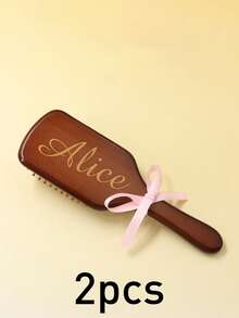 Custom Wood Air Cushion Comb, Personalized Detangler Brush, Customized Hair Brushes For Women, Customizable Name Hair Brush, Hairbrush, Hair Brush For Men, Wedding Gift, Travel Comb, Valentine'S Day, Gifts For Mothers, Couple, Bathroom, Daily Life