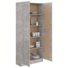 vidaXL Bibliothèque Gris béton 82,5x30,5x185,5 cm Legno d'ingegneria - Grigio - Visualizzare 4