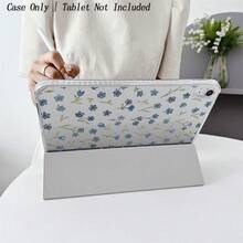1pc Soft Floral Pattern Tablet Protective Case - Lightweight, Foldable Stand And Shock-Proof Protection, With Pencil Slot And Multi-Angle Stand - Fits 10.9"/10.2"/Air 5th Gen/Pro 11"/10th Gen/9.7"/Air 2/(7th Gen)/(8th Gen)/Air 4/5/Pro 11"/2022 10.9" 10th Generation Tablet - Multicolor - View 9