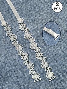 花朵蝴蝶/向日葵文胸肩带，甜美性感的肩带，适合露肩装，聚酯纤维材质，可水洗重复使用。 - 彩色 - 查看 9