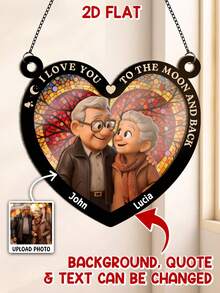 Em muốn cùng anh/chị già đi - Móc treo trang trí cửa sổ cá nhân hóa dành cho cặp đôi, quà kỷ niệm ngày cưới cho vợ chồng. - Như được hiển thị - Xem 14