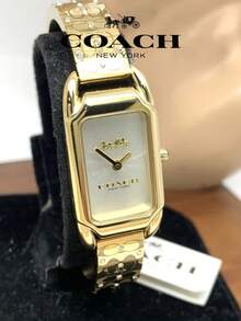 Coach Cadie Gold Steel Strap Silver White Dial Women's Watch - Gold - View 12