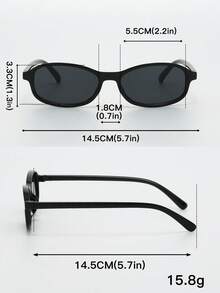 8pcs Bohemian Style Combination Frames, Polygon & Oval Shaped Eyeglasses Set For Women, Fashion Accessory For Summer Beach Travel Party, Daily Wear, Y2K - Multicolor - View 8