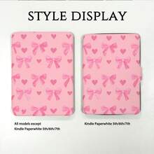 Kindle电子阅读器保护套，书本造型，粉色爱心蝴蝶结设计，兼容Kindle Paperwhite 5/6/7代、Paperwhite 10/11/12代、Kindle (Colorsoft) 10/11/12代及其他热门型号 - 彩色 - 查看 7