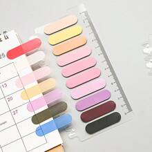 200 Pieces Of 1 Type Of Indication Sticky Note, Warm Color Semi-Circular Color Sticky Note Set, Suitable For Writing Waterproof Index Stickers, Student School Textbook Topic Marking, Purpose, Office Materials Classification Marking, Document Stickers