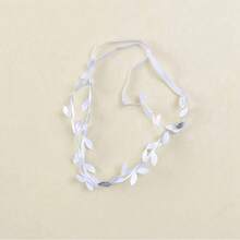 2pcs Gold & Silver Leaf Elastic Hair Bands, Children Gift & Photo Props - 彩色 - 查看 9