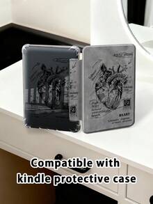 Sketch Of The Heart Pattern Tablet Case Compatible With IPad Air 11-Inch M3 2025 / M2 2024, IPad Air 5th Generation 2022 , IPad (A16) 11 Inch 11th Generation 2025,Compatible With Samsung Galaxy Tab,Kindle Paperwhite 12th Gen 2024, Clear Back ,Fashion Pattern Protective Case,Autlueomatic Sleep And Wake-Up Function, Airbag Protection, Suitable For Gifts And Office Use - Multicolor - View 8