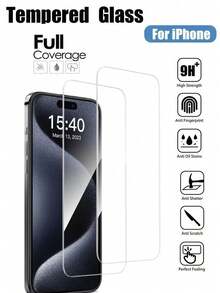 XINHONGYU Bộ 2 miếng dán màn hình cường lực độ cứng 9H tương thích với iPhone 17/15 Pro Max/15 Pro/15 Plus/16 Pro Max/16/16e/16 Pro/16 Plus/14 Pro Max/14/14 Pro/14 Plus/13 Pro Max/13/13 Pro/12/11/XR. Bảo vệ màn hình thiết yếu, thích hợp sử dụng hàng ngày, văn phòng, nhà. Chống nước, chống sốc, chống rơi, chống trầy xước. - Trong sáng - Xem 20