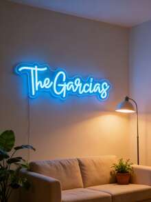 Customized LED Neon Light Room Decor, Personalized Neon Light Wedding Backdrop, USB Powered, Suitable For Wall Decor, Bar Bedroom Game Room, Stainless Steel Material, Housewarming Gift, Valentine Gift - Ice Blue - View 7