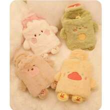 Cute Animal Hot Water Bottle, Plush Warm Hand Warmer, Leakproof, Suitable For Belly Heating, Thickened Bed Warmer