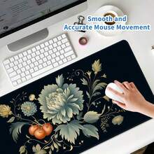 Extra Large Floral & Fruit Design Mouse Pad, Gaming Desk Mat, Washable Rubber Non-Slip Keyboard Pad With Stitched Edges, Gift Mouse Pad, Desk Protector, Study Desk Mat, Multiple Sizes Available, Computer Keyboard Pad, Laptop Pad Office Desk Desk Office Supplies Office Decor Office Desk Accessories Desk Accessories Office Accessories Mousepad Study Table Mouse Pad For Desk Desk Decor - Flowers and Fruits - View 5