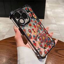 1pcs Sacred Heart Pattern Phone Case Compatible with Apple Phone17 16 15 14 13 12 11 ProMax Silicone Antidrop Phone Case Vintage Girlish Style Cute Fashion Can Be Given To A Lover Can Be Given To Friends - Negro - Ver 1