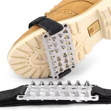 2pcs Adjustable Snow Spikes, With Hook & Loop System - Heavy Duty Corrosion Resistant Metal Ice Cleats For Winter Driving, Walking, Climbing