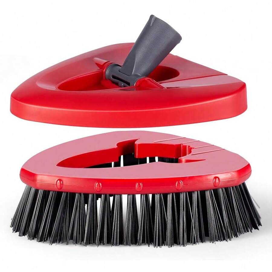 Scrub Brush With Refill Base, Spin Mop Head Scrubber Replacement Compatible With O Cedar EasyWring 1-Tank System, Hard Bristles Floor Scrubber, Tub & Tile Cleaning Brush For Bathroom, Kitchen, Patio - Cọ + Đế - Xem 1