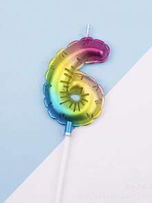 1 chiếc nến sinh nhật hình bóng bay cầu vồng chuyển màu sáng tạo từ 0-9, nến số, nến trang trí bánh, thích hợp cho tiệc lãng mạn, lễ kỷ niệm sinh nhật, lễ hội, trang trí bánh tiệc độc thân, trang trí làm bánh. - Cầu vồng nhiều màu - Xem 12