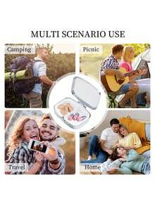 Hộp đựng thuốc hình viên thuốc, hộp đựng thuốc hình chữ cái, hộp đựng thuốc di động, hộp đựng đồ bằng kim loại mini, hộp đựng trang sức và thuốc di động, quà tặng sáng tạo cá nhân hóa, hình nơ, mũ y tá, hình lọ thuốc, thích hợp cho du lịch, hoạt động ngoài trời, túi xách, túi quần, có thể dùng làm quà cưới, quà tặng và trang trí tiệc, hộp đựng đồ du lịch trang trí độc đáo, quà tặng Ngày của Mẹ, quà tặng bạn bè, quà tặng y tá. - Nhiều màu - Xem 8