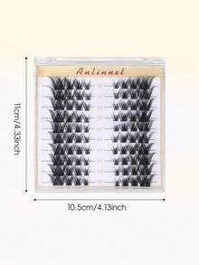 10 Pairs Faux Mink Eyelashes, 80 Clusters 0.07mm C Curl Oblique Flare Half Eye Lashes, Self-Adhesive Delicate Cat Eye 200D Lashes