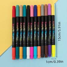 24/48/72/96/120 Colors Dual Tip Acrylic Marker Pens, Painting & Art Design, Opaque, Waterproof, Washable, For Drawing, Sketching, DIY, Office & School Supplies - Sets - View 5