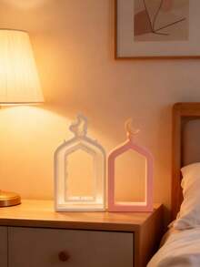 DIY Star & Moon Castle Silicone Mold, Handmade Epoxy Resin Plaster Mold, Hollow Middle Eastern Style Threshold Incense Candle Silicone Mold, Suitable For Middle Eastern Festival Party Decoration Ramadan Room Decor Home Decor Ramadan Decoration Office Decor - Multicolor - View 4