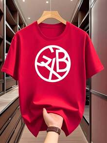 La última sudadera deportiva presenta una textura de camiseta cómoda. La camiseta de cuello redondo para hombre es muy acogedora, con un look limpio para la camiseta estampada y un tacto como de camiseta cómoda. La camiseta es suave y agradable de llevar. - [Rojo] - Ver 6