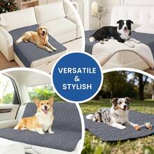 YSTYLE Waterproof Dog Blanket, Non-Slip Soft Pet Bed Cover, Couch Cover For Dogs Washable, Protects Sofa, Furniture, Crate, Car, Tear Resistant Leakproof Pet Blanket - 深灰色 - 查看 8