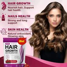 MONTUE 3Pcs Hair Accelerator Soft Chews, Hair Vitamins For Women And Men With Clinically Studied Lustrive And Biotin, Promotes Thicker, Fuller, Stronger Hair, Mixed Berry, 60*3 Soft Chews - 180個裝 - 查看 3