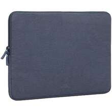Rivacase 7703 Elegante Funda Azul p Pro 14 o Ultrabook 13.3". Fabricada con RPET Ecológico Reciclado, Resistente Agua, Doble Cierre, Protección Golpes Accidentales Colección Suzuka(default) - Multicolor - Ver 2