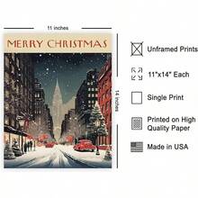 Póster Maestro Feliz Navidad - Impresión de Calle de Nueva York - Arte Navideño - Arte Festivo - Arte Invernal - Regalo para Él, Ella y Amantes de los Viajes - Decoración para Dormitorio o Sala de Estar - x Póster sin Marco, cuadros decorativos para sala, póster, con marco, pósters, cuadros para la pared, marcos para cuadros, cuadro, Virgen de Guadalupe, salas - transparente - Ver 3