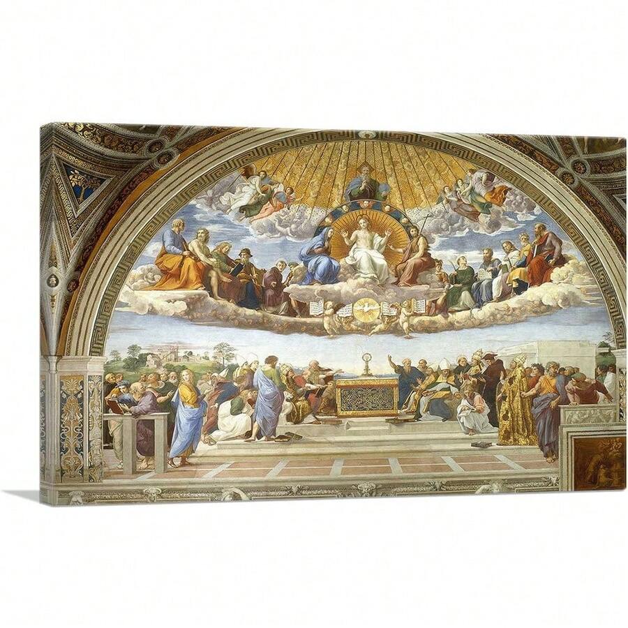 Disputación del Santo Sacramento Impresión de Arte en Lienzo Estirado Pintura Cuadro Póster Giclée Decoración de Pared por Raphael - x . Deep)cuadros decorativos para sala,poster,con marco,posters,cuadros para la pared ,marcos para cuadros,cuadro,virgen de guadalupe,salascuadros decorativos para sala,poster,con marco,posters,cuadros para la pared ,marcos para cuadros,cuadro,virgen de guadalupe,salascuadros decorativos para sala,poster,con marco,posters,cuadros para la pared ,marcos para cuadros,cuadro,virgen de guadalupe,salas - transparente - Ver 1