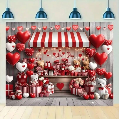 1 ชิ้น, ฉากหลังถ่ายภาพวันวาเลนไทน์ กุหลาบแดง กำแพงอิฐแห่งความรัก ตุ๊กตาหมี ฉากหลังร้านค้า งานแต่งงาน เจ้าสาว ห้องอาบน้ำ ภาพถ่าย บูธ อุปกรณ์ประกอบฉาก สตูดิโอ อุปกรณ์ตกแต่ง ป้ายแบนเนอร์