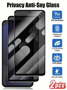 2 piezas Set compatible con la serie, película protectora de pantalla de privacidad de serigrafía, protección de la privacidad lateral de 28 grados, borde curvo de vidrio templado 3D, anti-rotura, compatiblecon Galaxy S21FE/Galaxy S23FE /Axy A54/Aaky A06/Xamy S25 Ultra, transparente, libre de burbujas, privacidad, huella antifibras, regalo para cumpleaños/Pascua/Día del Presidente/Navidad, teléfono protector de teléfono antip, protector, accesorios de pantallas - Negro - Ver 12