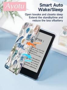 1件羽毛雪纺海洋元素平板电脑保护套和Kindle电子书保护套，兼容iPad 10代、iPad 11/Air 4/Air 7/9.7、Galaxy Tab A9 Plus、Kindle（11代-2024）、Kindle Paperwhite 12代（2024），绝佳节日礼物，时尚简约图案。 - 彩色 - 查看 9