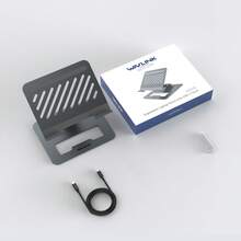 USB C Hub Laptop Stand 2-In-1,9 Ports (Dual 4K HDMI,85W PD,Gigabit Ethernet,SD/TF,USB 3.0),Wavlink Ergonomic Adjustable Aluminum,Cooling Desktop Dock For 10-17" Windows Laptops,Home Office Setup - Silver - View 10