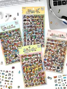 4pcs Cute Cartoon Nose Stickers, Creative Stickers For Gift, Office, Home, Marking, Labels, Classroom, Toys, Student Planner, Vintage Decoration DIY Stickers