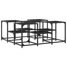 vidaXL Couchtisch, Schwarz, 91 x 91 x 40 cm, Holzwerkstoff - Schwarz - Übersicht 7