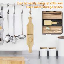 2-In-1 Portable Wooden Tostones Press & Plantain Smasher, Compact 6.3" Foldable Banana Masher For Patacones, Guacamole Prep & Latin Kitchen Gadgets, Fits Drawer Storage - 預設 - 查看 5