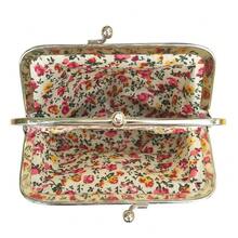 Monederos con hebilla floral linda, monederos vintage con cierre de beso, carteras para cambio - 26 - Ver 3