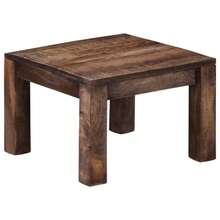 vidaXL Table basse 50x50x35 cm Bois de manguier massif - Tabac - Voir 11