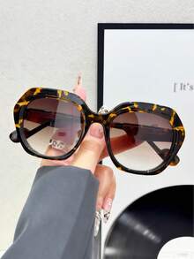 1副女士复古休闲大框Y2K时尚眼镜，适合度假和派对佩戴 - 彩色 - 查看 2