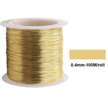 100m/Roll 0.3/0.4mm Gold/Silver Metal Wire, For DIY Bracelets And Necklaces, Non-Fading Beads, Jewelry Cord, Handmade