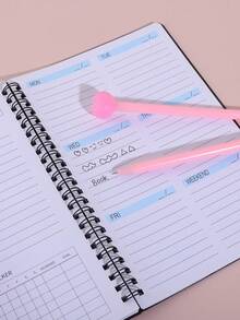 4pcs/Pack Heart-Shaped Simple Ballpoint Pens, Valentine's Day Themed Stationery, Essential Pens For Exams And Office Use, Gifts For Friends - Pink - View 8