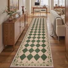1PC  Runner Rugs For Hallway 65x180cm Non-Slip Kitchen Rug Washable Modern Carpet Runners For Hall Entryway Laundry Bedroom(Brown) - Brown/Green - View 7