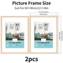 1/2/3/4件装橡木相框，白色/黑色木框，优雅礼品及墙面装饰，适用于家居、客厅、办公桌及墙面展示，完美适用于艺术作品、旅行照片、毕业照及结婚照，理想礼品，可选尺寸：A3/A4/30X40厘米 - 1pc - 查看 31