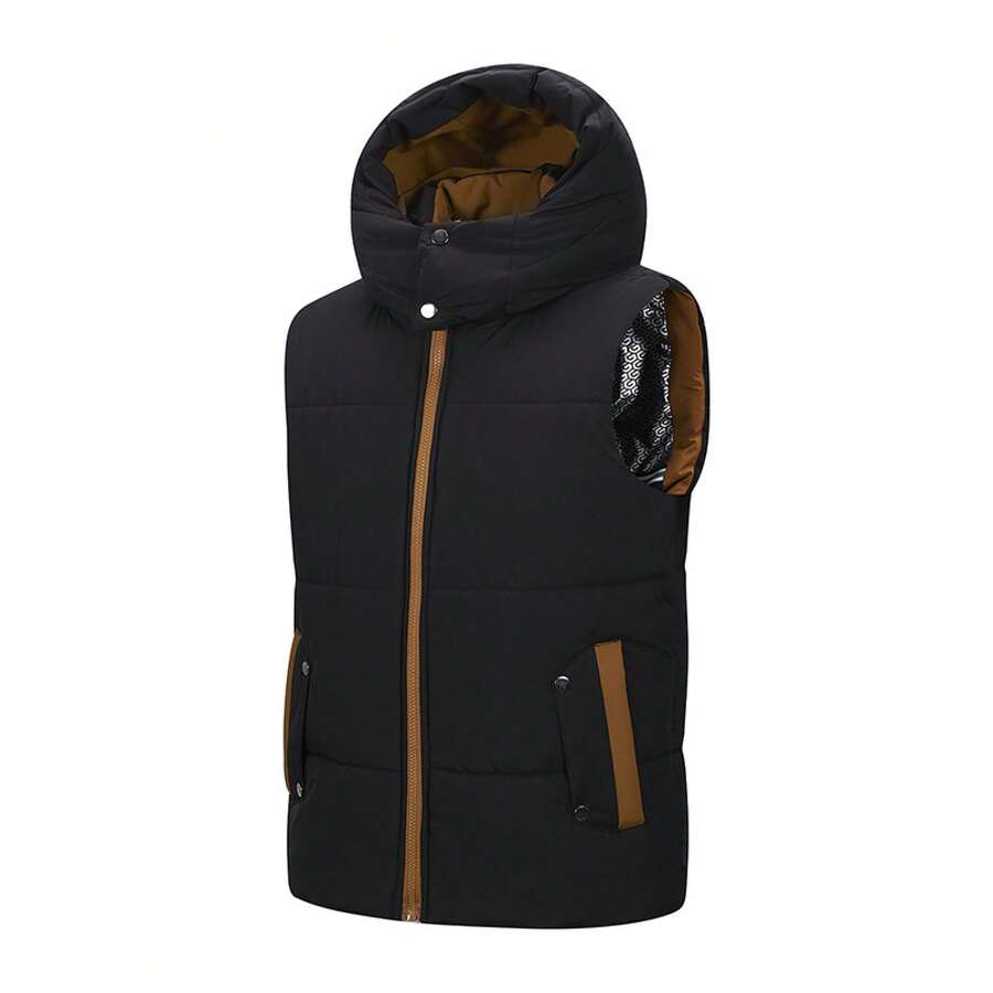 Men Vests - Black - View 1